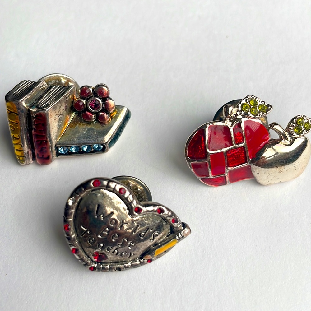 Set of 3 Teacher Pins/Teacher Gift - Picture 2 of 7